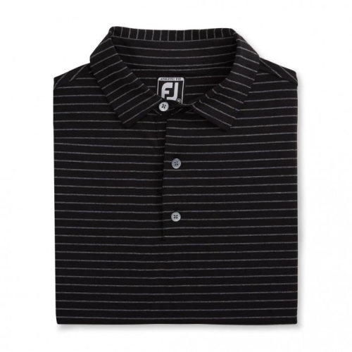 Footjoy Atletiske Fit Classic Stripe Self Collar Skjorte Herre Svarte Grå | NO-03TYIU