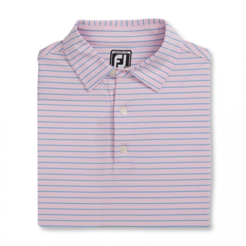 Footjoy Atletiske Fit Classic Stripe Self Collar Skjorte Herre Rosa Lyse Blå | NO-29GKWF