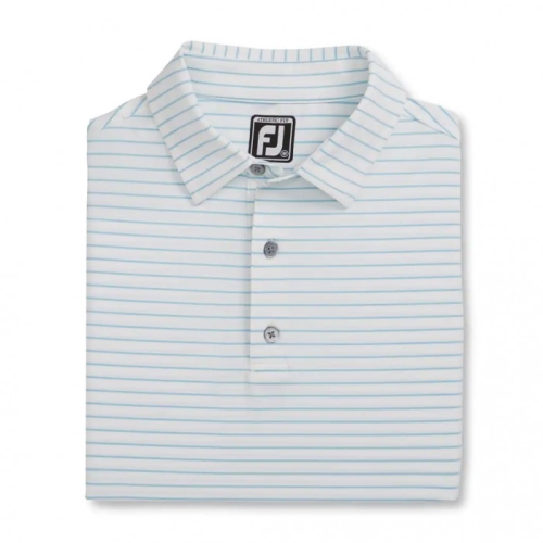 Footjoy Atletiske Fit Classic Stripe Self Collar Skjorte Herre Hvite Blå | NO-86LIJD