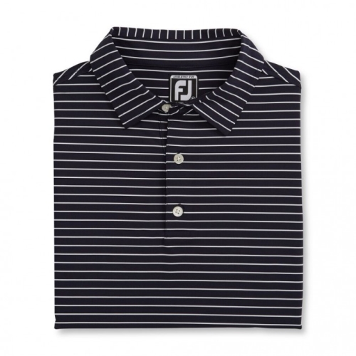 Footjoy Atletiske Fit Classic Stripe Self Collar Skjorte Herre Marineblå Hvite | NO-96KDQY