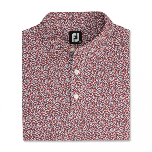 Footjoy Confetti Print Pique Self Collar Skjorte Herre Grå | NO-62AQGM