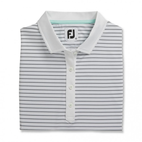 Footjoy Ermeløse Pinstripe Skjorte Dame Hvite | NO-59WPYE