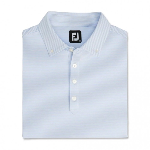 Footjoy Feeder Stripe Lisle Buttondown Collar Skjorte Herre Hvite | NO-60HARE