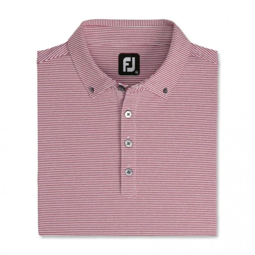 Footjoy Feeder Stripe Lisle Buttondown Collar Skjorte Herre Hvite | NO-78WZCE