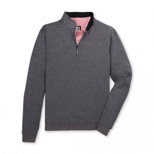 Footjoy Half-Zip Sweatshirt Herre Heather Charcoal | NO-94YMJQ