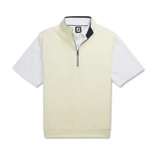 Footjoy Half-Zip Vest Herre Vanilla | NO-16PHLG