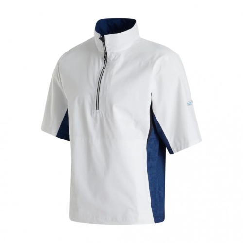 Footjoy HydroLite Kort Sleeve Skjorte Herre Hvite Kongeblå Svarte | NO-01OBER