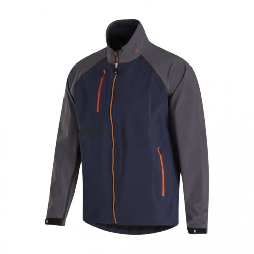 Footjoy HydroTour Rain Jakke Herre Marineblå Oransje | NO-07ECWT