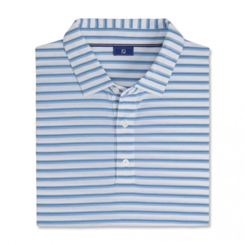 Footjoy Jersey Classic Stripe Skjorte Herre Hvite | NO-87RZGY