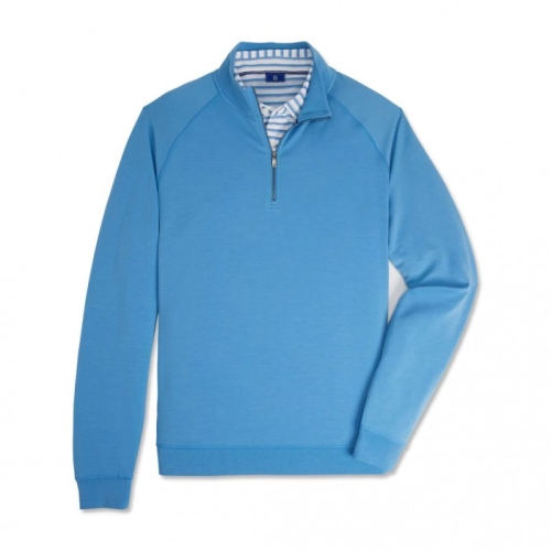 Footjoy Jersey Fleece Quarter-Zip Jakke Herre Blå | NO-57ZHOF