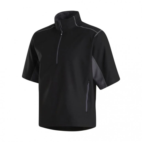 Footjoy Kort Sleeve Sports Vindskjorte Herre Svarte | NO-23ASGT