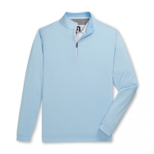 Footjoy Lette Quarter-Zip Jakke Herre Lyse Blå Hvite | NO-45RINZ