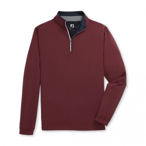 Footjoy Lette Quarter-Zip Jakke Herre Rød Marineblå | NO-84BKXJ