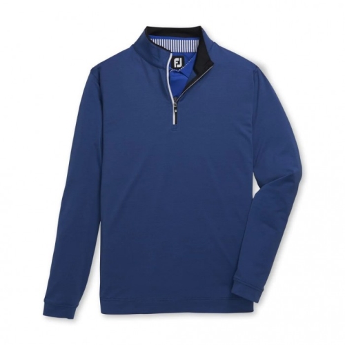 Footjoy Lette Quarter-Zip Jakke Herre Svarte Kongeblå | NO-97UCKY