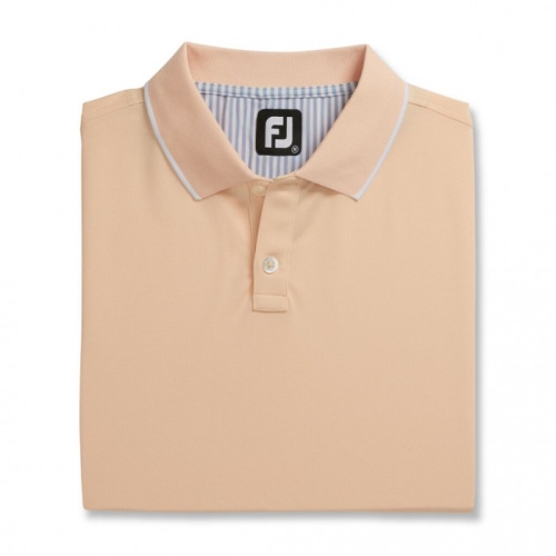 Footjoy Limited Edition Pique Solid Knit Collar Skjorte Herre Peach | NO-47ISVG