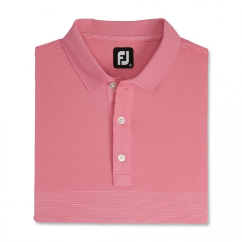 Footjoy Lisle Engineered Pin Stripe Self Collar Skjorte Herre Hvite | NO-59JLEP