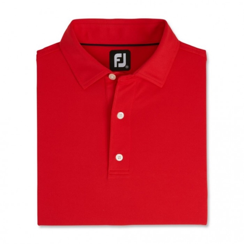 Footjoy Performance Stretch Pique Solid Self Collar Skjorte Herre Rød | NO-60YPQV