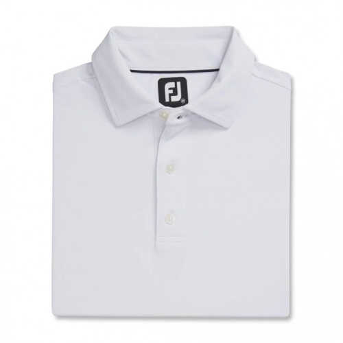 Footjoy Performance Stretch Pique Solid Self Collar Skjorte Herre Hvite | NO-68OYQU