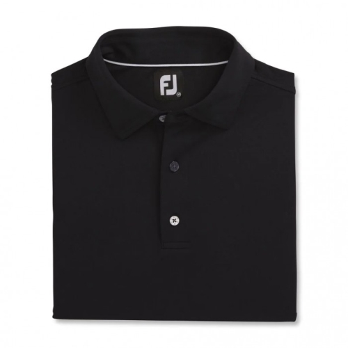 Footjoy Performance Stretch Pique Solid Self Collar Skjorte Herre Svarte | NO-86WUNG