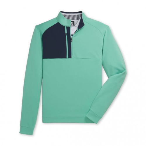 Footjoy Pique Sports Mid-Layer Jakke Herre Spearmint | NO-06MNOG