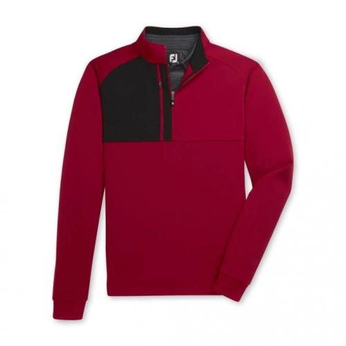 Footjoy Pique Sports Mid-Layer Jakke Herre Crimson | NO-83KSTB