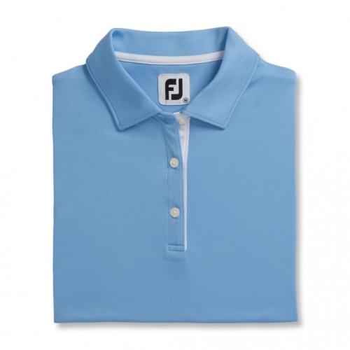 Footjoy ProDry Interlock Ermeløse Self Collar Skjorte Dame Lyse Blå | NO-74NILF