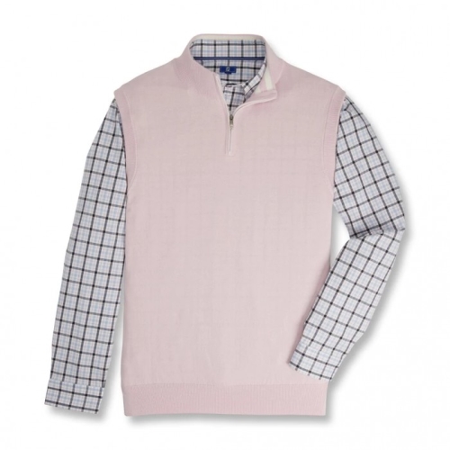 Footjoy Quarter-Zip Vest Herre Lyse Rosa | NO-56FRSP