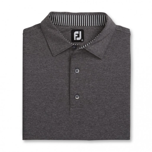 Footjoy Solid Lisle Self Collar Skjorte Herre Heather Charcoal | NO-04HBUJ