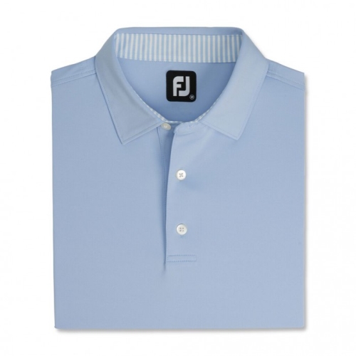 Footjoy Solid Lisle Self Collar Skjorte Herre Sky | NO-40LARC