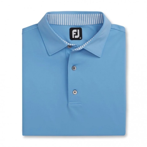 Footjoy Solid Lisle Self Collar Skjorte Herre Lyse Blå Hvite | NO-74BZUN