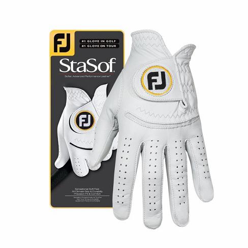 Footjoy StaSof Golfhansker Herre Hvite | NO-04OIFX