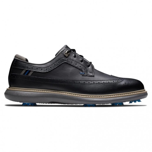 Footjoy Traditions - Shield Tip Spikes Golfsko Herre Svarte | NO-06ZTXV