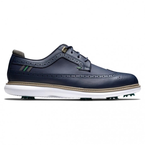 Footjoy Traditions - Shield Tip Spikes Golfsko Herre Marineblå | NO-61UXNA