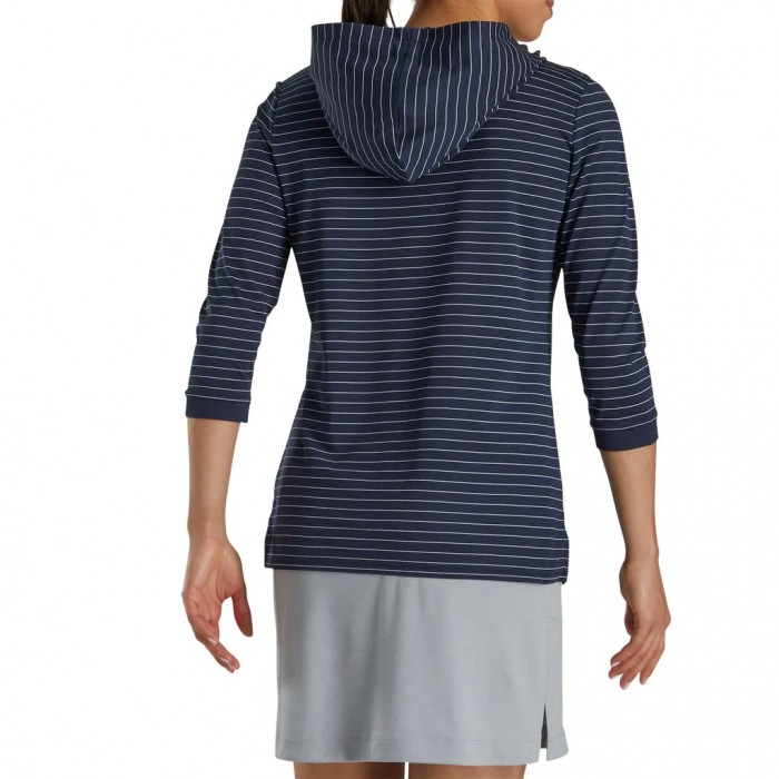 Footjoy 3/4 Sleeve Pinstripe Hettegensere Dame Marineblå | NO-04EIHT