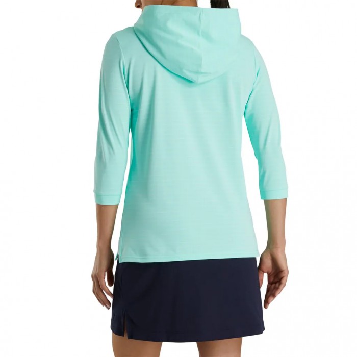 Footjoy 3/4 Sleeve Pinstripe Hettegensere Dame Aquamarine | NO-61HXCV