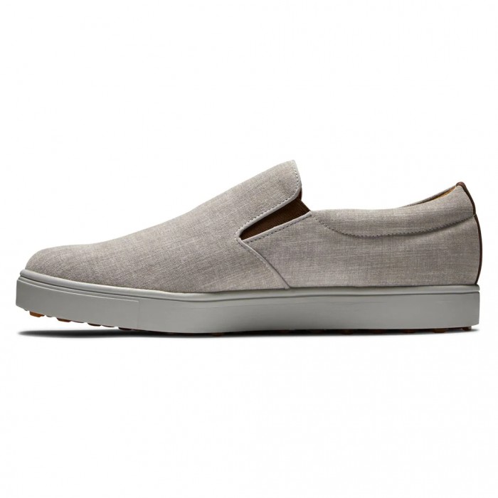 Footjoy Club Vanlige Slip On Herre Hvite Sølv | NO-69CGWN