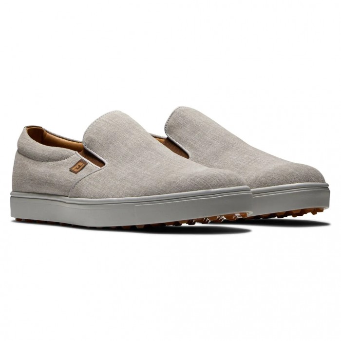 Footjoy Club Vanlige Slip On Herre Hvite Sølv | NO-69CGWN