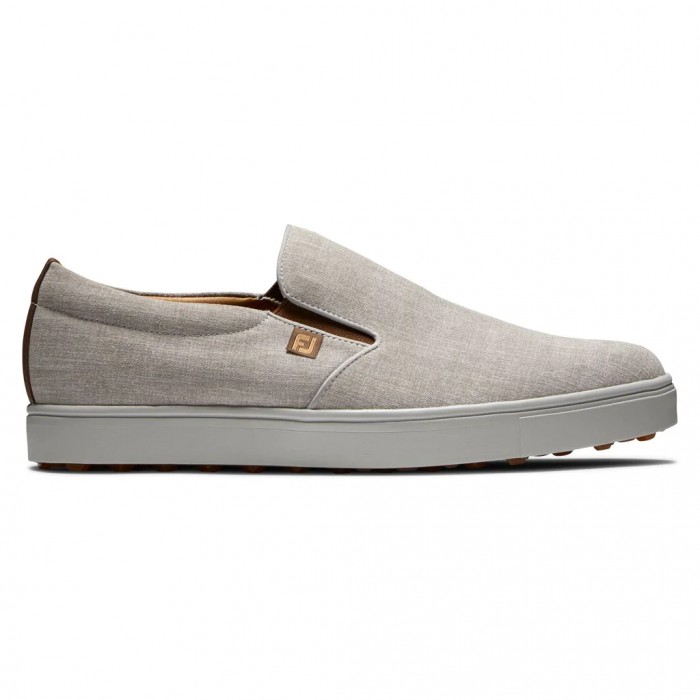 Footjoy Club Vanlige Slip On Herre Hvite Sølv | NO-69CGWN