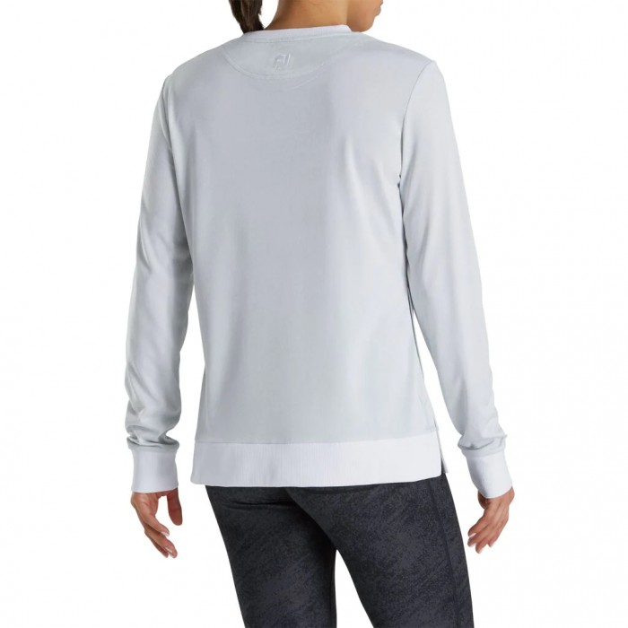 Footjoy Crew Neck Sweatshirt Skjorte Dame Hvite | NO-64XLJT