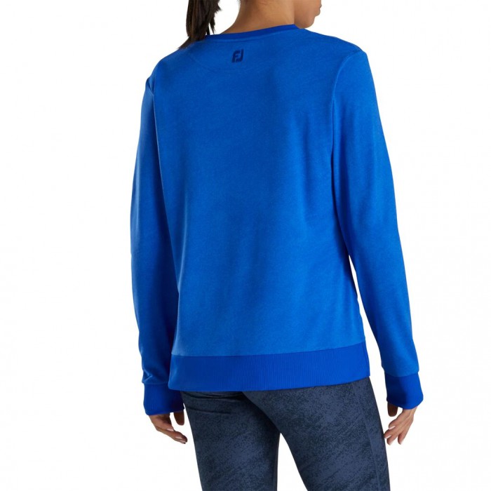 Footjoy Crew Neck Sweatshirt Skjorte Dame Cobalt | NO-84VPDG