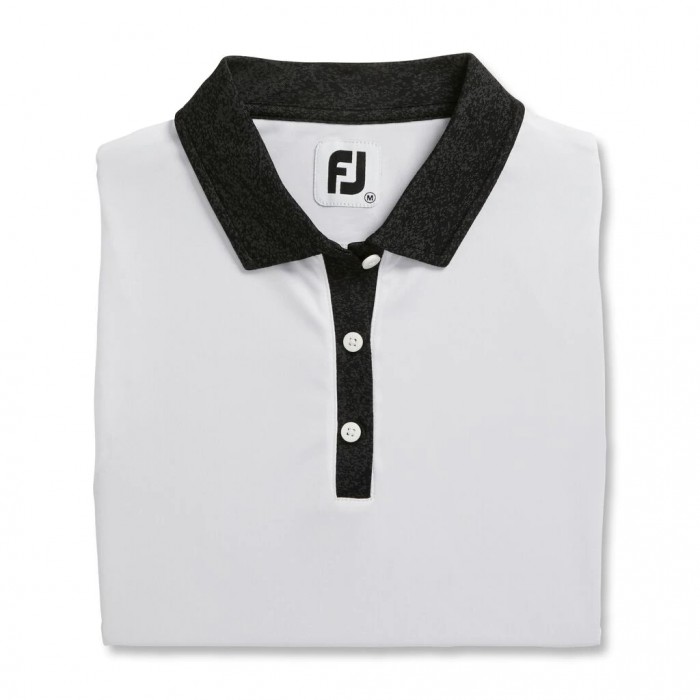 Footjoy Ermeløse Jacquard Back Skjorte Dame Hvite | NO-54ZIYE