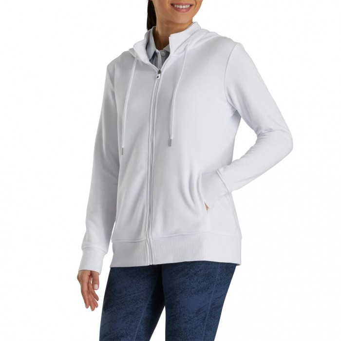 Footjoy Full-Zip Hettegensere Dame Hvite | NO-82TQED