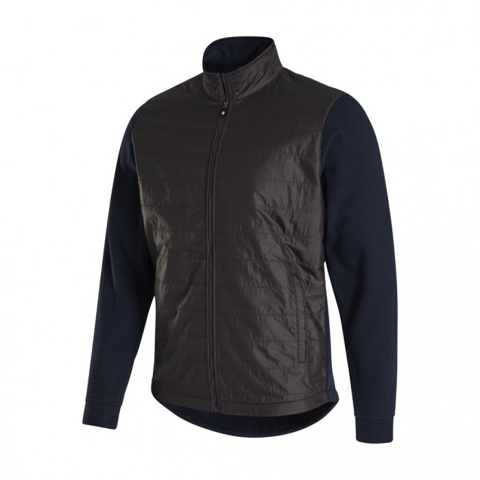 Footjoy Full-Zip Hybrid Jacket Jakke Herre Marineblå | NO-56UNSV