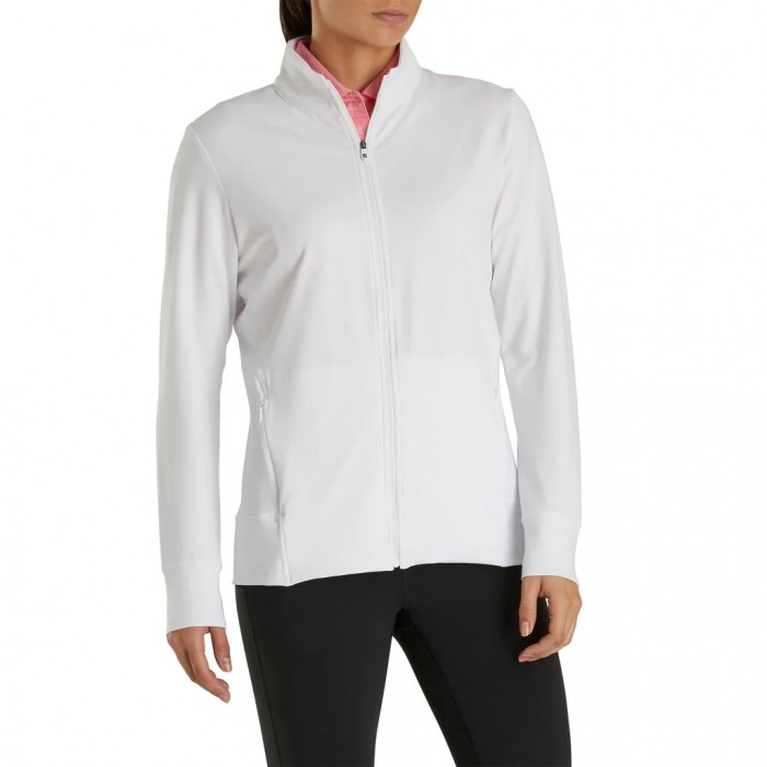 Footjoy Full-Zip Panel Pocket Mid Layer Jakke Dame Hvite | NO-27NPYJ