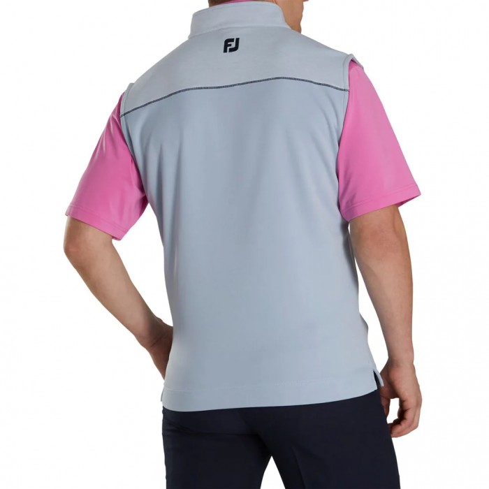 Footjoy Half-Zip Heather Blocked Vest Herre Blå | NO-02VAXO