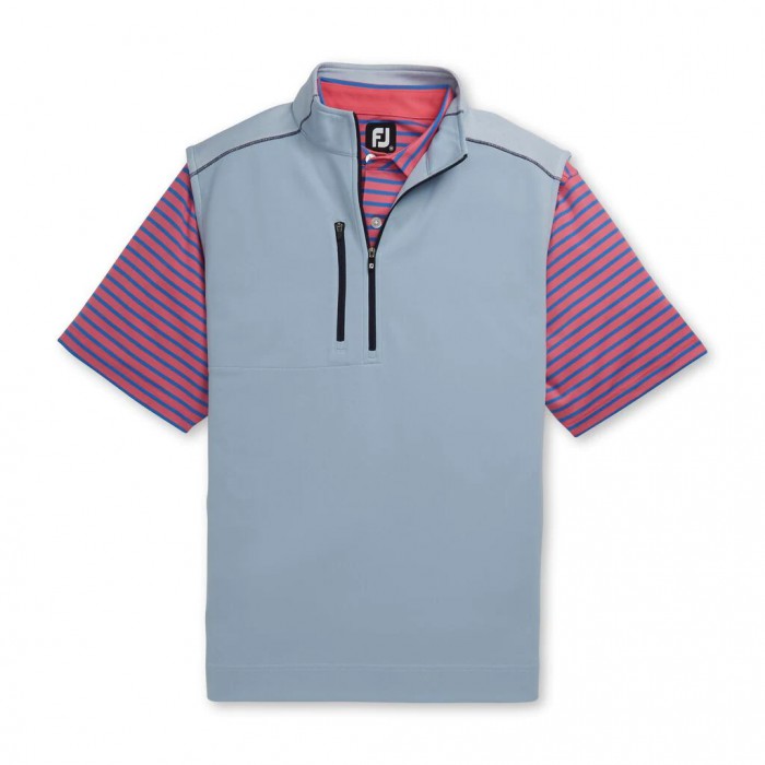 Footjoy Half-Zip Heather Blocked Vest Herre Blå | NO-02VAXO