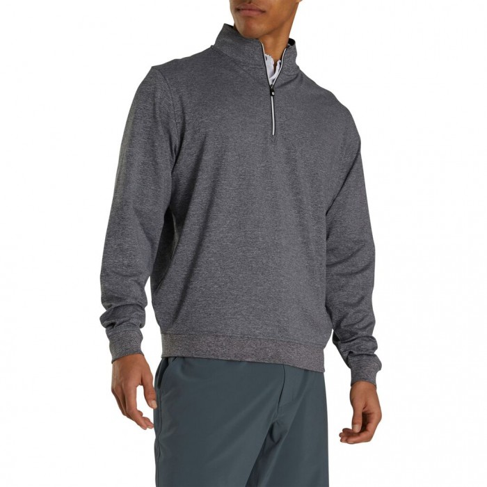 Footjoy Half-Zip Sweatshirt Herre Heather Charcoal | NO-94YMJQ