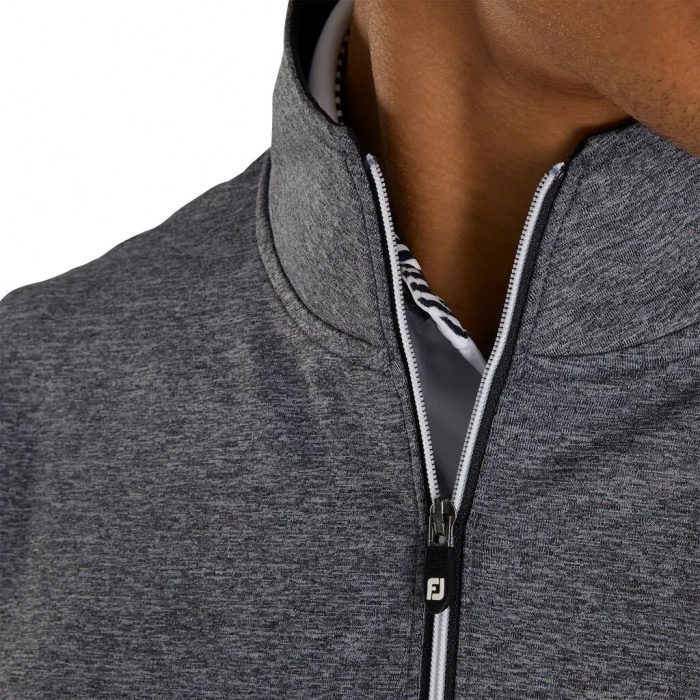 Footjoy Half-Zip Sweatshirt Herre Heather Charcoal | NO-94YMJQ