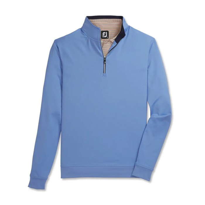 Footjoy Half-Zip Sweatshirt Herre Lagoon | NO-96MVTJ