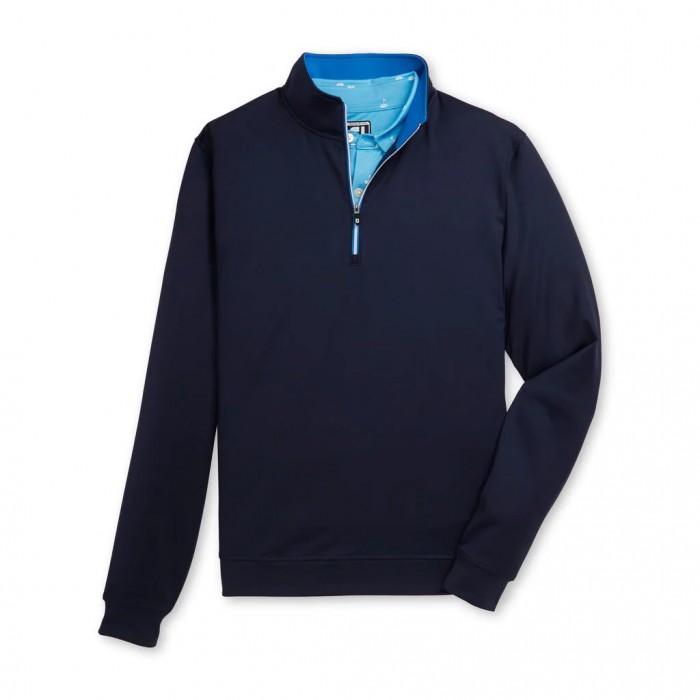 Footjoy Half-Zip Sweatshirt Herre Marineblå | NO-62VJNL